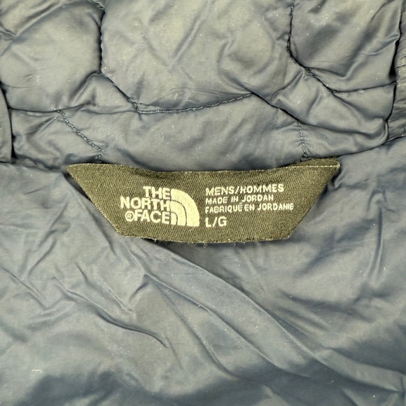 Men's The North Face ThermoBall Hooded Jacket Navy L Insulated - Picture 9 of 16